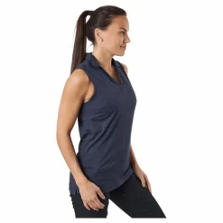 W Cloudspun Coast Sl Polo Navy Blazer Heather