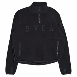 W. Half Zip Pile Black