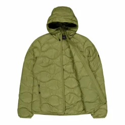 W Helium Down Hood Jacket Snap Green