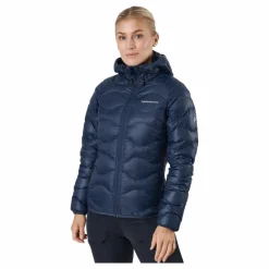 W Helium Down Hood Jacket Blue Shadow