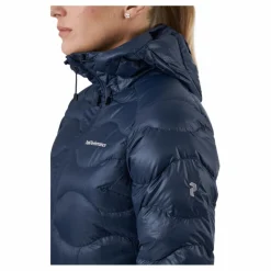W Helium Down Hood Jacket Blue Shadow