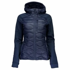 W Helium Down Hybrid Hood Blue Shadow