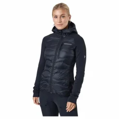 W Helium Down Hybrid Hood Black