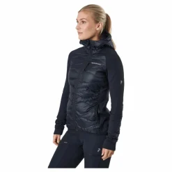 W Helium Down Hybrid Hood Black