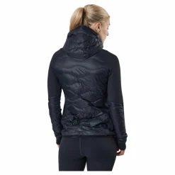 W Helium Down Hybrid Hood Black