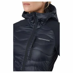 W Helium Down Hybrid Hood Black