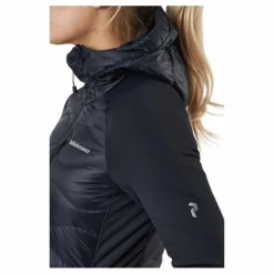 W Helium Down Hybrid Hood Black