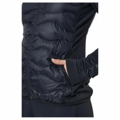 W Helium Down Hybrid Hood Black