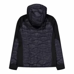 W Helium Down Hybrid Hood Black