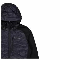 W Helium Down Hybrid Hood Black