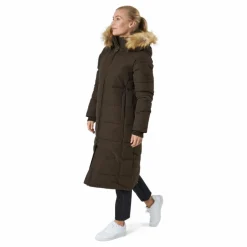 W. Long Slim Padded Parka Brownie Bit