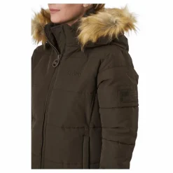 W. Long Slim Padded Parka Brownie Bit