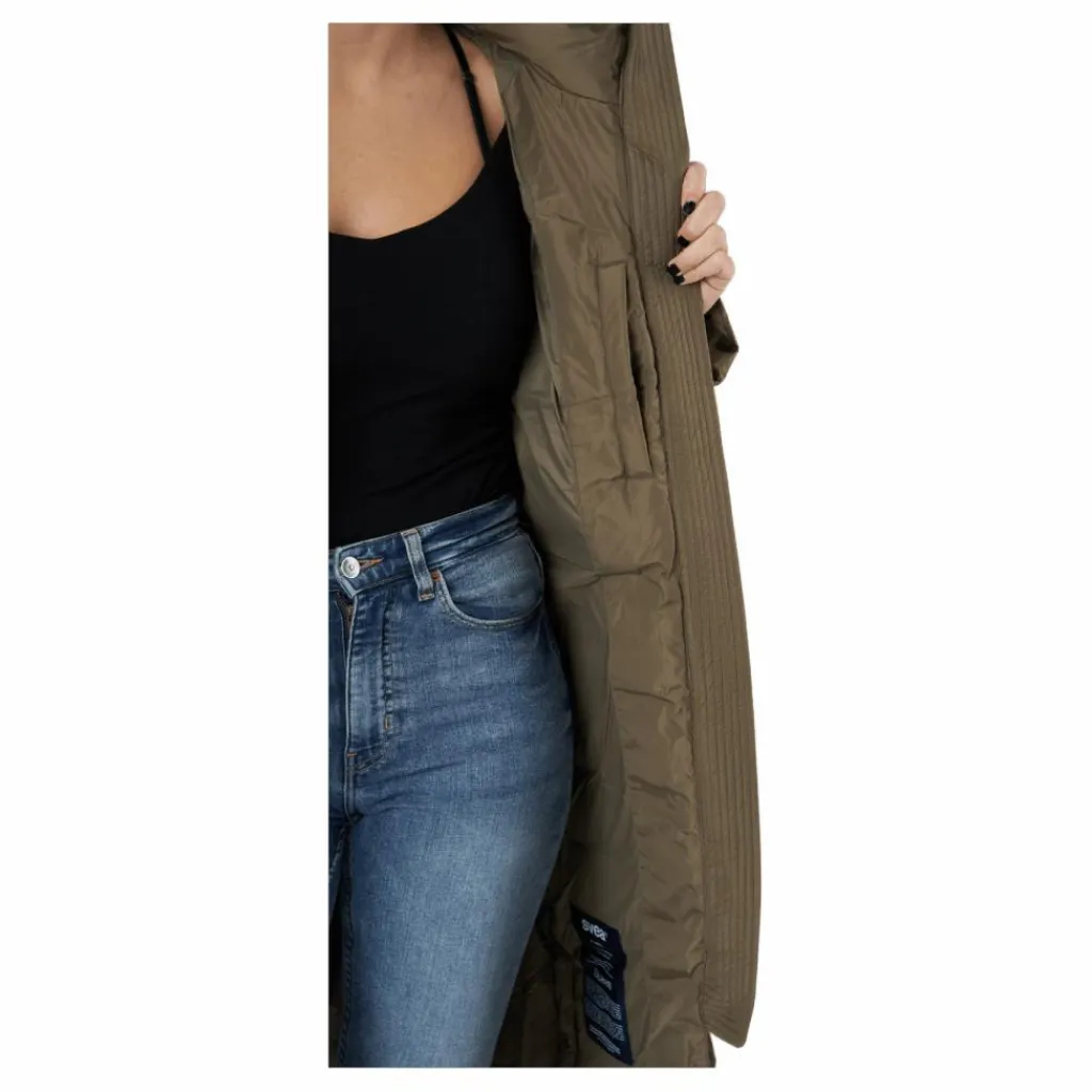 W. Loose Fur Hood Coat Mole