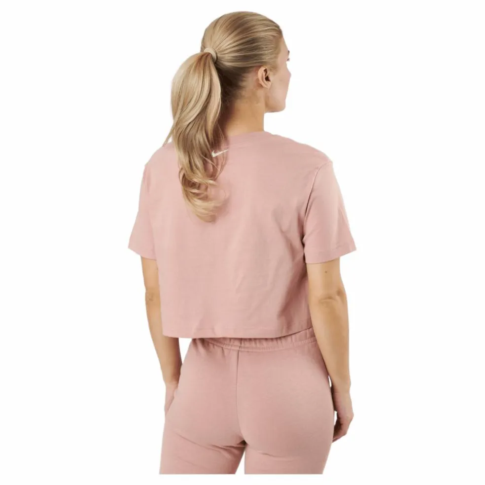 W Nsw Crop Ss Tee Prnt Rose Whisper/white