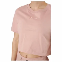 W Nsw Crop Ss Tee Prnt Rose Whisper/white