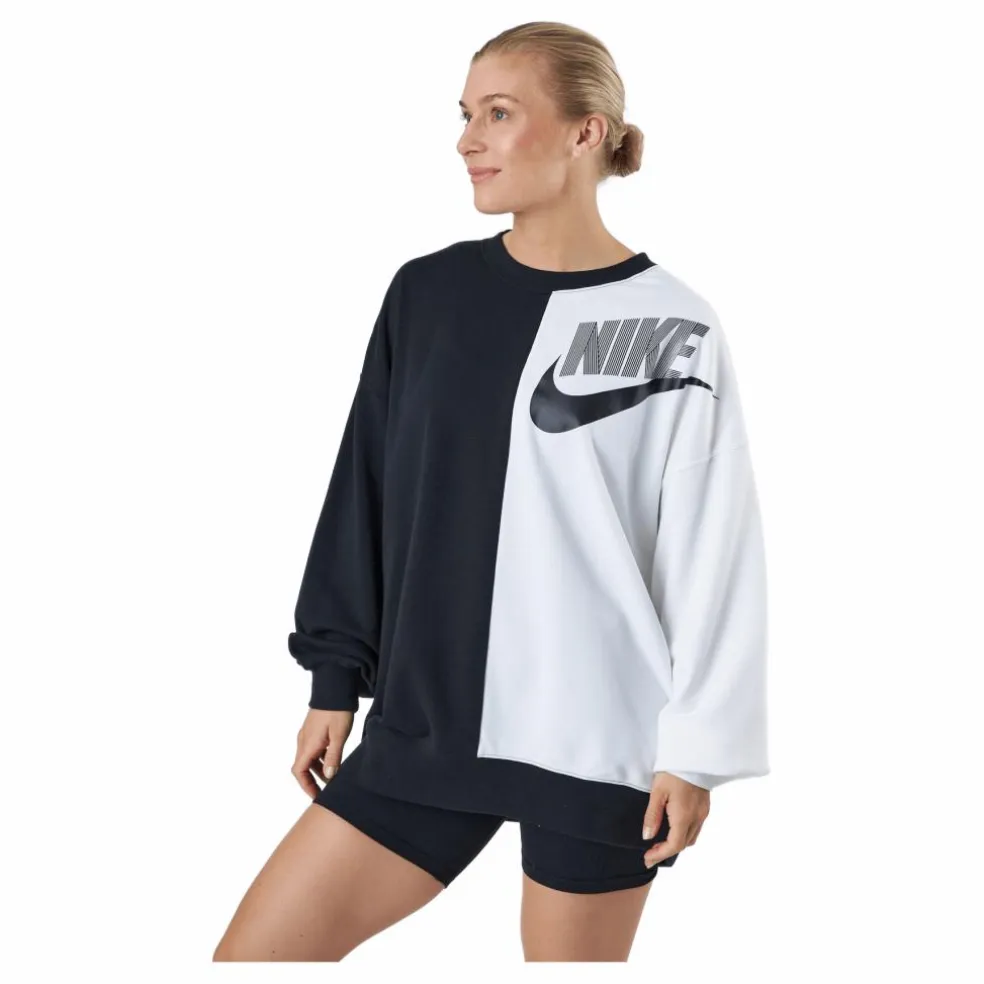 W Nsw Ft Flc Oos Crew Dnc Black/white