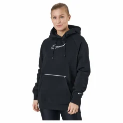 W Nsw Po Hoodie Os Bb Flc Prnt Black/white