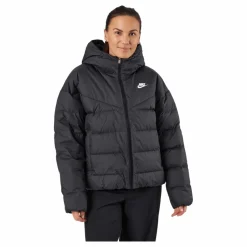 W Nsw Sf Dwn Wr Hd Jkt Black/black/white