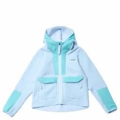 W Terrex Sherpa Fullzip Fleece Acid Mint / Halo Blue