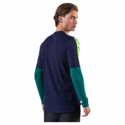 Wild Run Top LS Blue/Green