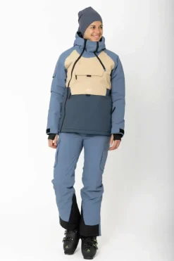 Women’S Light Padded Ski Jacket Nelkerim Dusty Blue