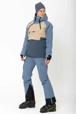 Women’S Light Padded Ski Jacket Nelkerim Dusty Blue