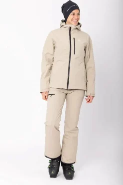 Women’S Light Padded Ski Jacket Kabo Sand