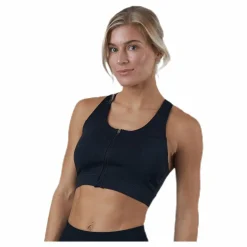 Zip Sports Bra Black