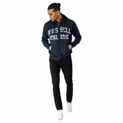 Zip Through Tackle Twill Hoody Blue